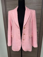 ZARA Blazer rosa tweed donna S