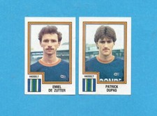 BELGIO-FOOTBALL 84-PANINI-Figurina n.391-DE ZUTTER+DUPAS-HASSELT-Recuperata