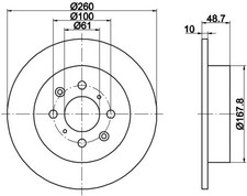 Mintex mdc1601 260mm solid - mintex,