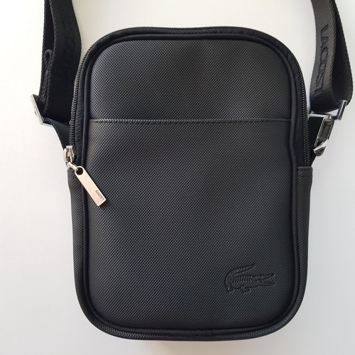 Sacoche zippée noire - zippée, lacoste