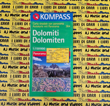 Book Cartina DOLOMITI carta stradale con panorama 1.150 000 KOMPASS 364 (A11)