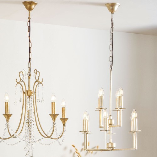 Lampadario candela oro
