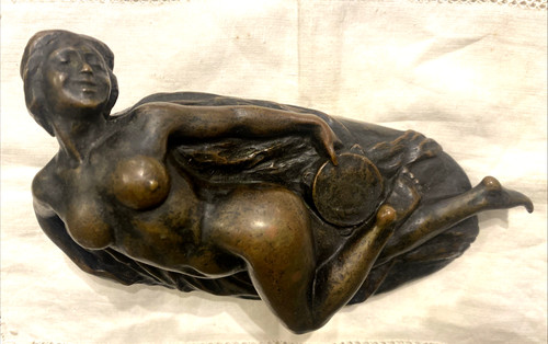 Scultura bronzo donna nuda - in,