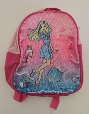 Barbie zaino asilo paillettes reversibile bambina