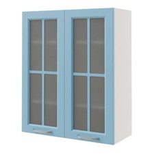 Pensile da cucina XL 80x32,5x96 cm ante in vetro a pioli colore a scelta (PE-W4S/80)