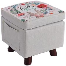 Pouf Contenitore in Legno e