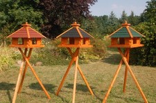 XXL per Uccelli Casetta Legno (Con Supporti a Scelta) Vari Colori Del Tetto V20