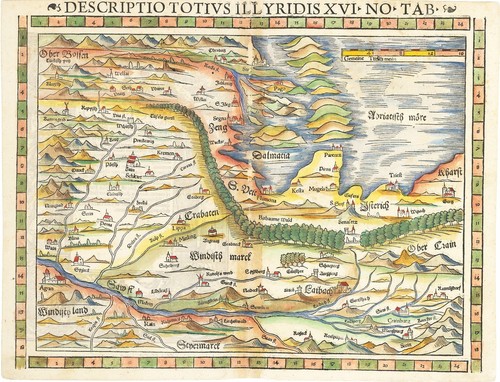Mappa della costa - dalmata, del