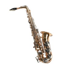 Sassofono Sax Alto Contralto Karl Glaser Ottone Cromato con Custodia e Accessori