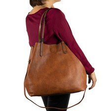 Borsa donna color cuoio grande