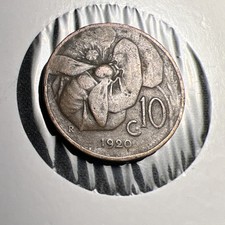 1920 Italy 10 Centesimi X687