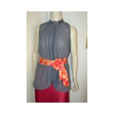 Cintura arancione con fiore - cintura,