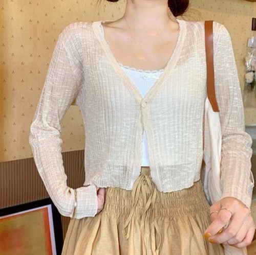 Cardigan corto donna maglia - in,