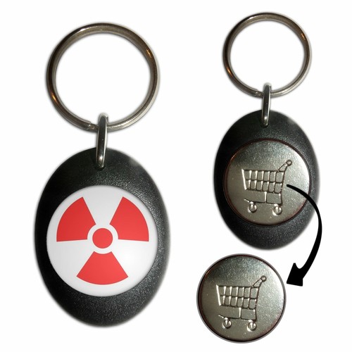 Red nuclear symbol plastic - red,