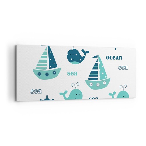 Quadro tela 100x40cm balene - quadro,