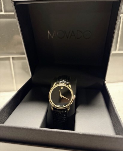 Movado museum black and - museum, gold