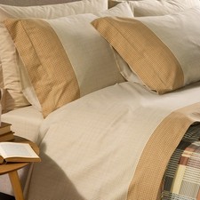 Completo Lenzuola In Cotone Style Matrimoniale Naturale Caleffi Camera da Letto