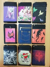 Portafoglio in tessuto Uomo/Donna/Ragazzo/Ragazza con chiusura strappo e catena