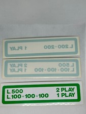 N°3 ADESIVO IN LIRE CABINATO ARCADE VIDEOGAMES VIDEOGIOCO VINTAGE SALA GIOCHI