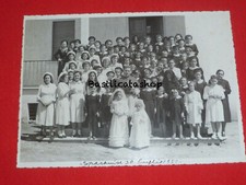 Foto Sparanise 1952 bambine con Vescovo Palombella Caserta Campania