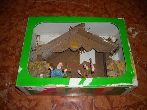 Presepe legno ceramica - legno,