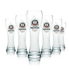 6 bicchieri Erdinger 0,5 l birra bianca lievito cristallo grano bicchieri gastronomia calibrato birra