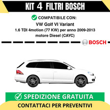 KIT BOSCH 4 Filtri tagliando