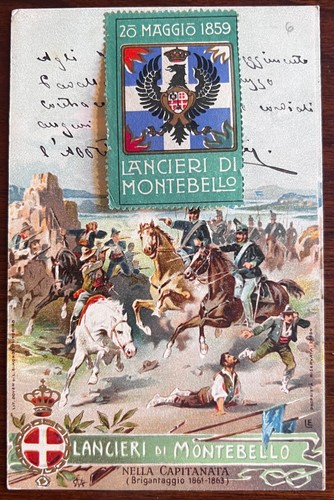 Cartolina militare lancieri - cartolina,