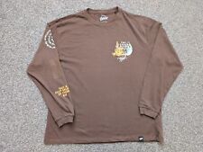 Camicia Pull and Bear Uomo Extra Large Marrone Escursionismo Passeggiate AOP Casual Spellout