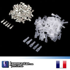 100 Cosses à sertir femelle 4.8mm - Crimped Terminal Spade Connectors   