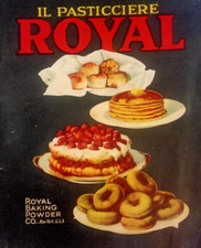 LIBRO CUCINA 1934 IL PASTICCERE ROYAL ROYAL BAKING POWNDER CO.USA NY RARE ED.ITL