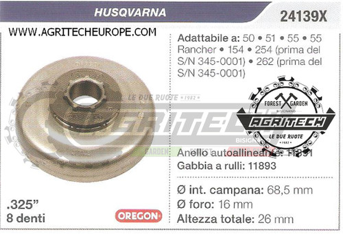 Pignone campana frizione - pignone,