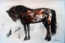 Quadro "Cavallo" carta 44 x 63