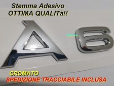 STEMMA TARGHETTA SCRITTA LOGO FREGIO BAULE POSTERIORE AUDI A6 OTTIMA QUALITà