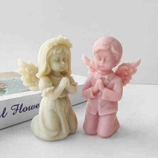 Stampo angelo preghiera 3D silicone fai da te resina gesso ornamento vassoio 1 pz