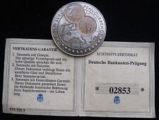 Medaglia NEW EUROPEAN CURRENCY SIR ROWLAND HILL LTD 1000 scellini Germany 1999