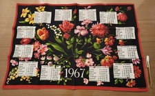 Torchon calendrier vintage