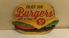 Insegna Burgers Retro Repro