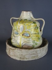 HAND PAINTED MAJOLICA AMPHORA
