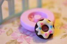 Stampo in gomma siliconica per fimo cernit forma di ciambellina 2.3*0.8cm