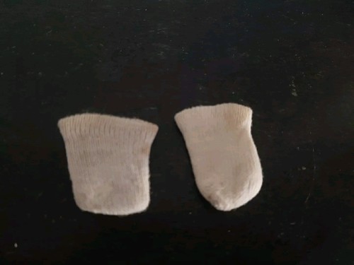 Calzine bianche bambola mini - calzine,