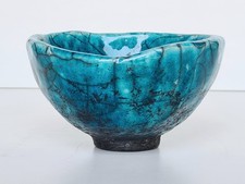 Ciotola Ceramica Raku Stile Gisele Buthod-Garçon Firma A Identificare 20ème