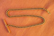 ANTICA CATENA PER OROLOGIO DA TASCA METALLO DORATO CON CHIAVETTA