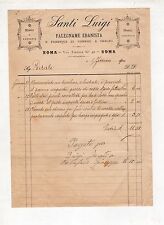 fattura antica - SANTI LUIGI FALEGNAME EBANISTA ROMA 1900
