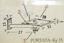 PRANDINI SUPPORTO TV DA PARETE PORTA TV