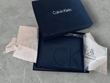 IMPERDIBILE! PORTAFOGLIO CALVIN KLEIN ORIGINALE - PELLE BLU CON SCATOLA 