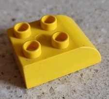 LEGO DUPLO - MATTONE GIALLO 2 X 3 CURVO PER CANCELLO ZOO - 6157 - VINTAGE USATO