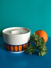 "THOMAS ROSENTHAL" zuccheriera, vintage anni 70, porcellana bianca, astratto.