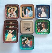 Coca Cola sottobicchieri Vintage riproduzione in scala vassoi 50° anni 1927-1977
