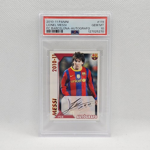 Lionel messi autografo psa - lionel, 10